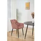   AKORD SJ.030 Tűzött Bársony Étkezőszék Púderrózsaszín