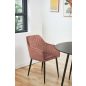   AKORD SJ.040 Bársony Étkezőszék Púderrózsaszín Steppelt 2 db