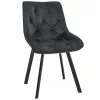AKORD SJ.33 Bársony Steppelt Étkezőszék Fekete