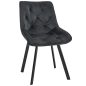 AKORD SJ.33 Bársony Steppelt Étkezőszék Fekete