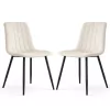 AKORD LIVO Étkezőszék Welúr Bézs Fekete Lábakkal 2 db