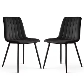 AKORD LIVO étkezőszék welur fekete pikírozott