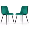AKORD LIVO Étkezőszék Welur Palackzöld Fekete Lábakkal 2 db