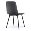 AKORD LIVO Étkezőszék Welur Sötét Grafit Fekete Lábakkal 2 db