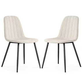   AKORD LUMO Kárpitozott Szék Bársony Bézs Fekete Lábakkal