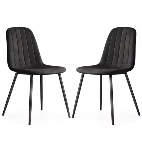 AKORD LUMO Kárpitozott Szék Welúr Fekete Fekete Lábakkal