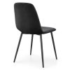 AKORD LUMO Kárpitozott Szék Welúr Fekete Fekete Lábakkal