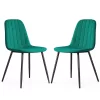 AKORD LUMO Kárpitozott Szék Welur Palackzöld Fekete Lábakkal 2 db