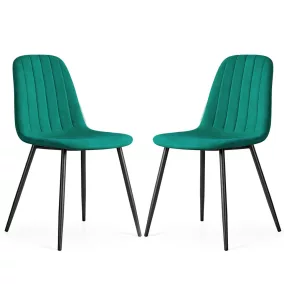   AKORD LUMO Kárpitozott Szék Welur Palackzöld Fekete Lábakkal 2 db