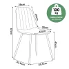 AKORD LUMO Kárpitozott Szék Welur Palackzöld Fekete Lábakkal 2 db