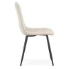 AKORD MILO Kárpitozott Pikírozott Szék Welur Bézs Fekete Lábakkal