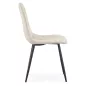 AKORD MILO Kárpitozott Pikírozott Szék Welur Bézs Fekete Lábakkal