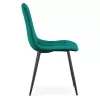 AKORD MILO Kárpitozott Szék Welur Palackzöld Fekete Lábakkal 2 db