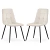 AKORD NERO kárpitozott étkezőszék welúr bézs pikírozott fekete lábakkal 2 db