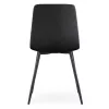 AKORD NERO Étkezőszék Welúr Fekete Kárpitozott Steppelt