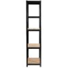 Fancy Garden Garázs Fém Polcrendszer Acél/MDF Fekete 175kg Teherbírás