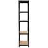 Fancy Garden Garázs Fém Polcrendszer Acél/MDF Fekete 175kg Teherbírás