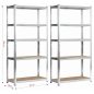   Fancy Garden Garázs Fém Polcrendszer Ezüst 80x180 Nagy Teherbírású