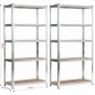 Fancy Garden Garázs Fém Polcrendszer Ezüst 90x180