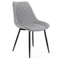   AKORD SJ.0488 Bársony Étkezőszék Szürke Steppelt 4 darabos szett
