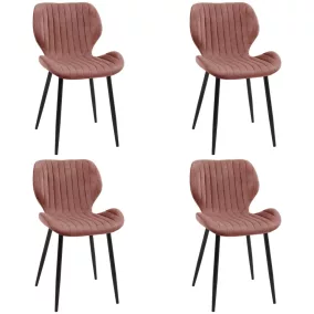 AKORD SJ.17 Bársony Étkezőszék Rózsaszín Steppelt