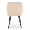 AKORD DIAMANTE kárpitozott szék bézs velúr fekete lábakkal 4 db-os szett