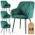 AKORD DIAMANTE Kárpitozott Szék Bársony Palackzöld Fekete Lábakkal
