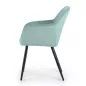   AKORD DIAMANTE kárpitozott szék welúr türkiz fekete lábakkal