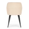 AKORD ESTELLE Tapicerowane Szék Welur Bézs Fekete Lábakkal 4 db