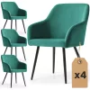AKORD Furniture Factory ESTELLE Tapicerowane Szék Welur Palackzöld Fekete Lábakkal