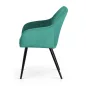   AKORD Furniture Factory ESTELLE Tapicerowane Szék Welur Palackzöld Fekete Lábakkal