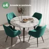 AKORD Furniture Factory ESTELLE Tapicerowane Szék Welur Palackzöld Fekete Lábakkal