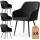 AKORD Furniture Factory ESTELLE kárpitozott szék welúr fekete fekete lábakkal 4 db-os szett