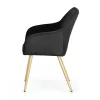 AKORD Furniture Factory ESTELLE Étkezőszék Welúr Fekete Arany Lábakkal 4 db