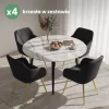 AKORD Furniture Factory ESTELLE Étkezőszék Welúr Fekete Arany Lábakkal 4 db