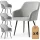 AKORD ESTELLE kárpitozott szék welur szürke fekete lábakkal 4 db-os szett