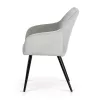 AKORD ESTELLE kárpitozott szék welur szürke fekete lábakkal 4 db-os szett