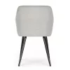 AKORD ESTELLE kárpitozott szék welur szürke fekete lábakkal 4 db-os szett