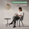AKORD ESTELLE kárpitozott szék welur szürke fekete lábakkal 4 db-os szett