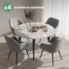 AKORD ESTELLE kárpitozott szék welur szürke fekete lábakkal 4 db-os szett