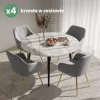 AKORD Furniture Factory ESTELLE Étkezőszék Welur Szürke Arany Lábakkal