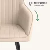 AKORD Florence Tapicerowane Krzesło Welurowe Beżowe Czarne Nogi 4 db