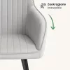 AKORD Florence tapicerowane szék bársony szürke fekete lábakkal 4 db-os szett