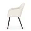 AKORD Furniture Factory LUXANO kárpitozott szék Lumos szövet krém fekete lábak négyzetes steppelés 4 db