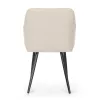 AKORD LUXANO kárpitozott szék Lumos szövet bézs fekete lábakkal négyzetes steppelt mintával