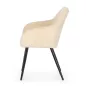  AKORD LUXANO kárpitozott szék bézs velúr fekete lábakkal négyzetes varrással