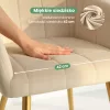 AKORD LUXANO kárpitozott szék welúr bézs arany lábakkal