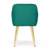 AKORD LUXANO Kárpitozott Szék Welúr Palackzöld Arany Lábakkal 4 db-os Szett