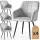 AKORD LUXANO kárpitozott szék welúr szürke fekete lábakkal 4 db-os szett