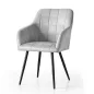   AKORD LUXANO kárpitozott szék welúr szürke fekete lábakkal 4 db-os szett